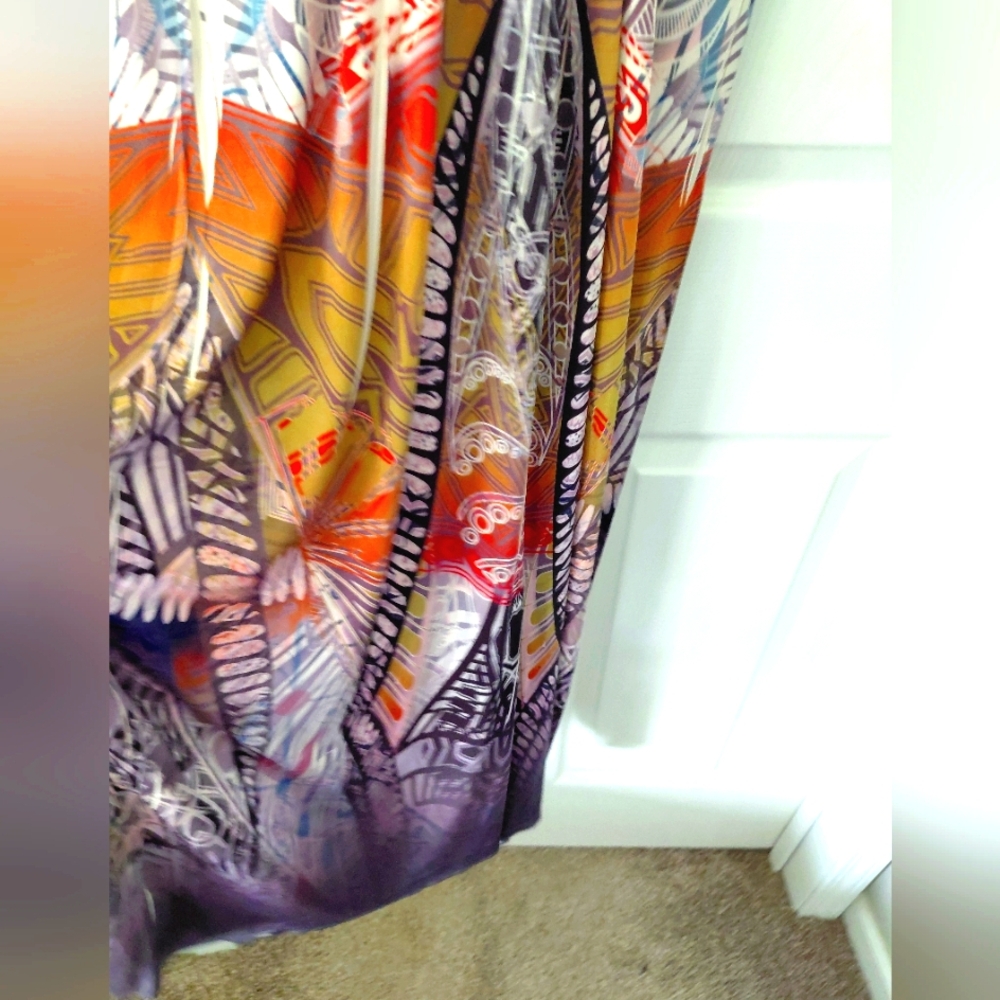Apt. 9 Purple and Blue Sleeveless Scoop Neck Maxi Sundress - Picture 5 of 7